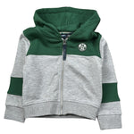 North Sails Felpa Bicolore con Zip E Cappuccio Grigio per Neonato NIA26004FE GRIGIO NORTH SAILS 