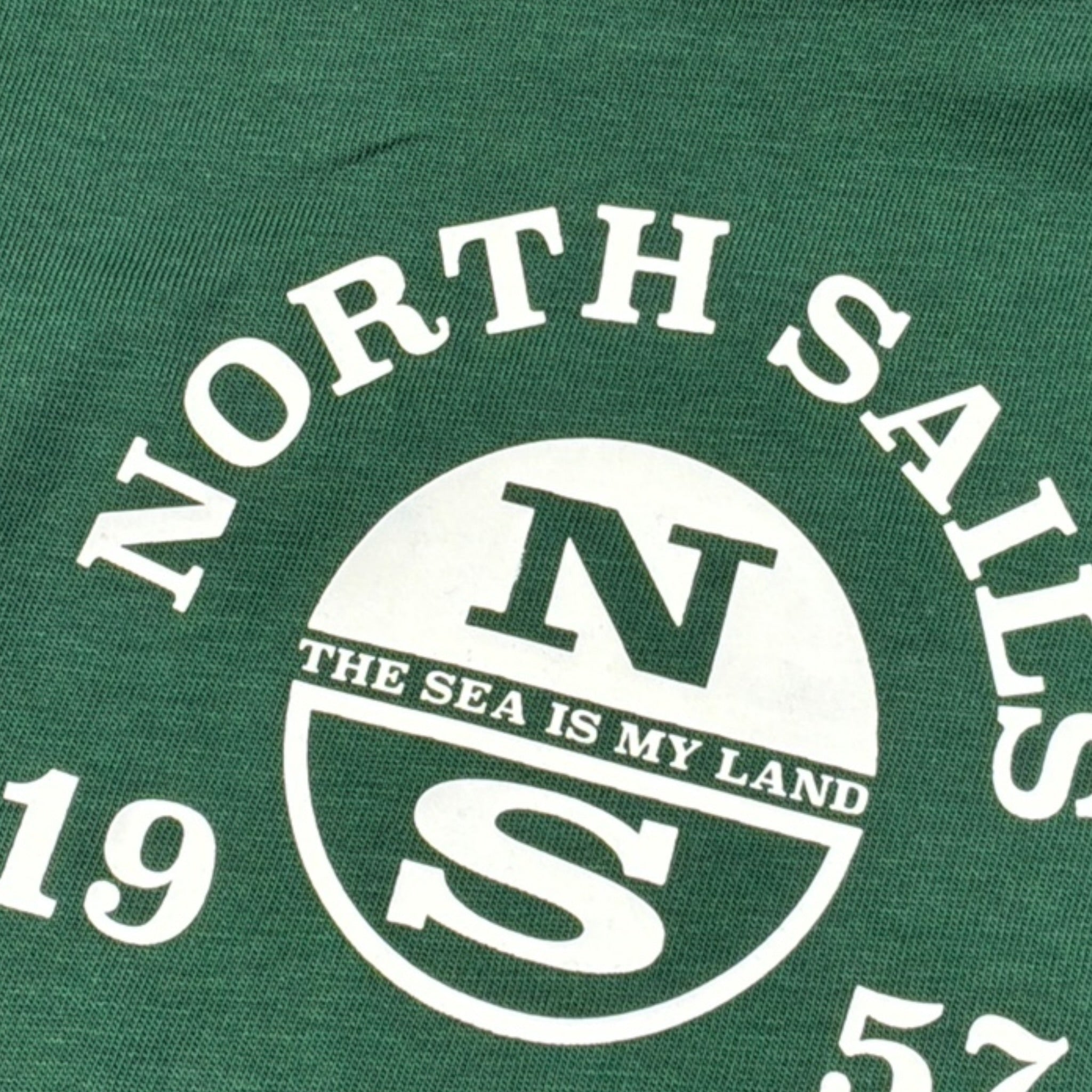 North Sails Shirt tinta unita con Stampa Verde per Neonato NIA26008TS VERDE NORTH SAILS 