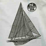 North Sails Shirt tinta unita con Stampa Bianco per Neonato NIA26013TS BIANCO NORTH SAILS 