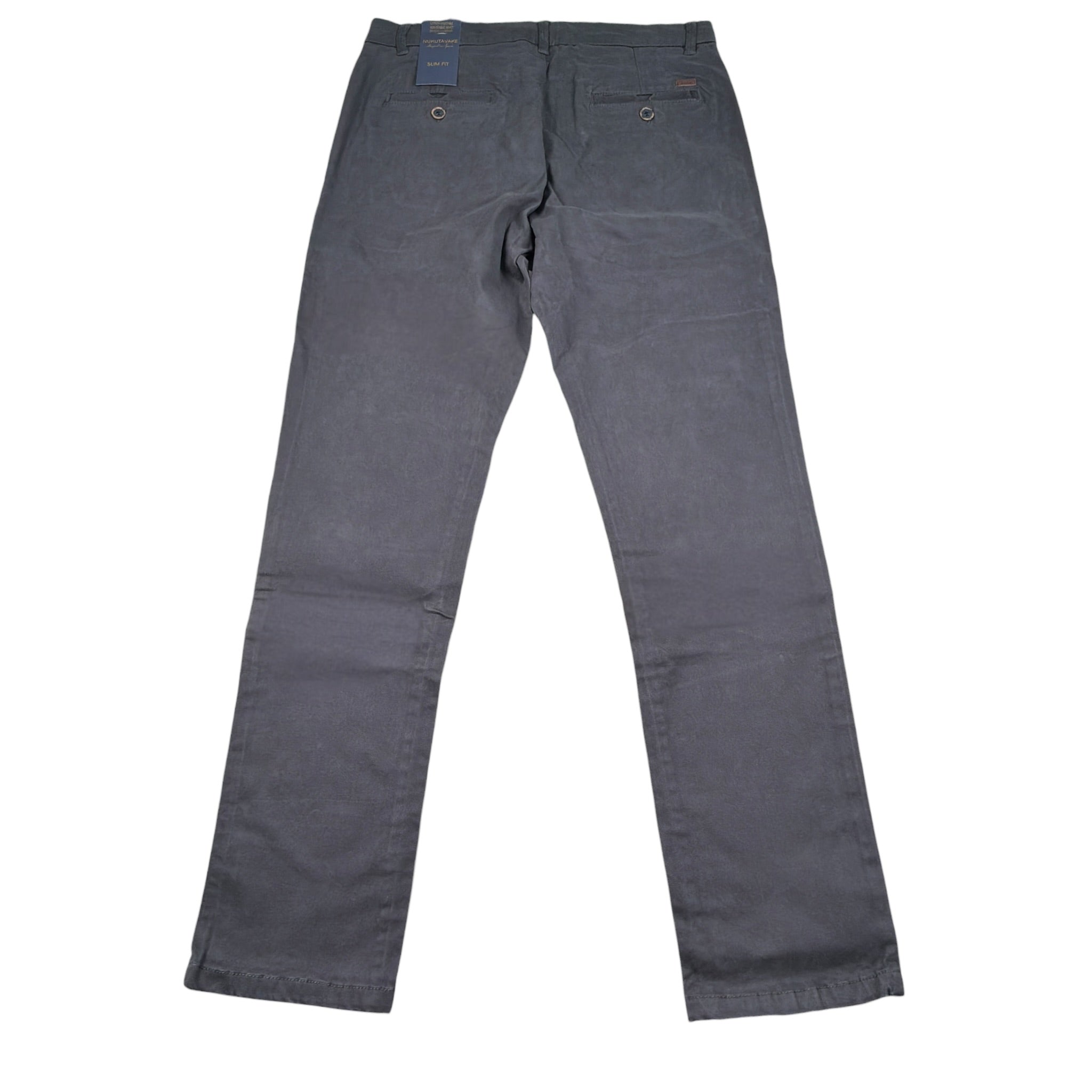 Nukutavake Pantalone tinta unita con Girovita Regolabile Grigio per Bambino 530 GRIGIO NUKUTAVAKE 