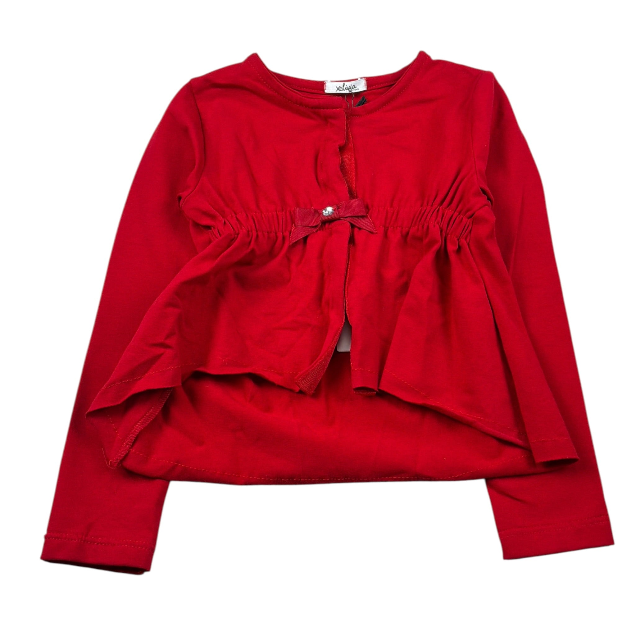 O'Livia New York Cardigan tinta unita Rosso per Bambina 9077 ROSSO O'LIVIA NEW YORK 