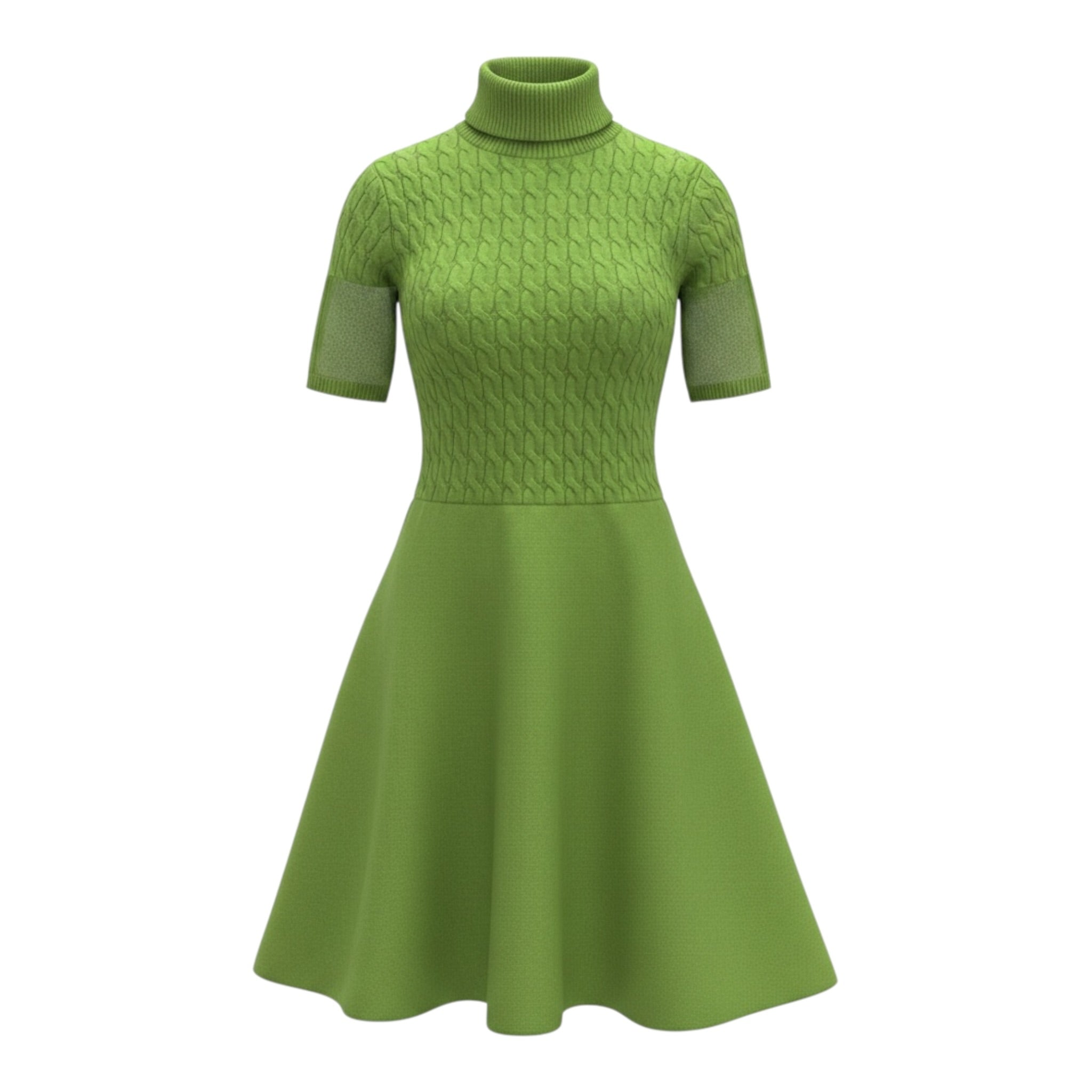 Odi Et Amo Abito tinta unita In Maglia Verde per Bambina TBT1799 VERDE ODI ET AMO 