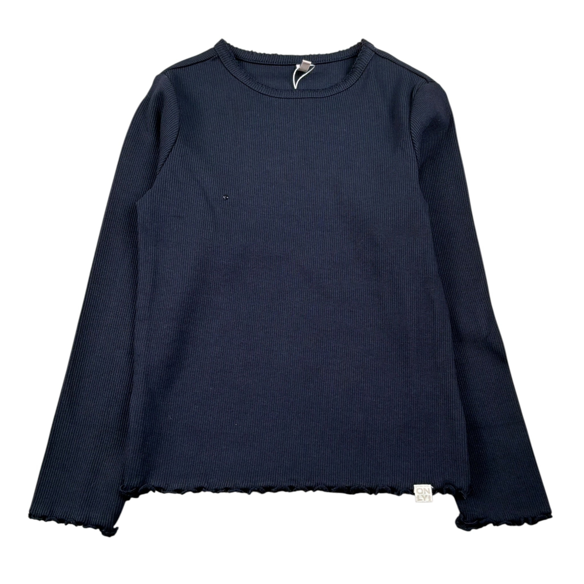 Only Shirt tinta unita Girocollo Blu per Bambina 15343154 BLU ONLY 