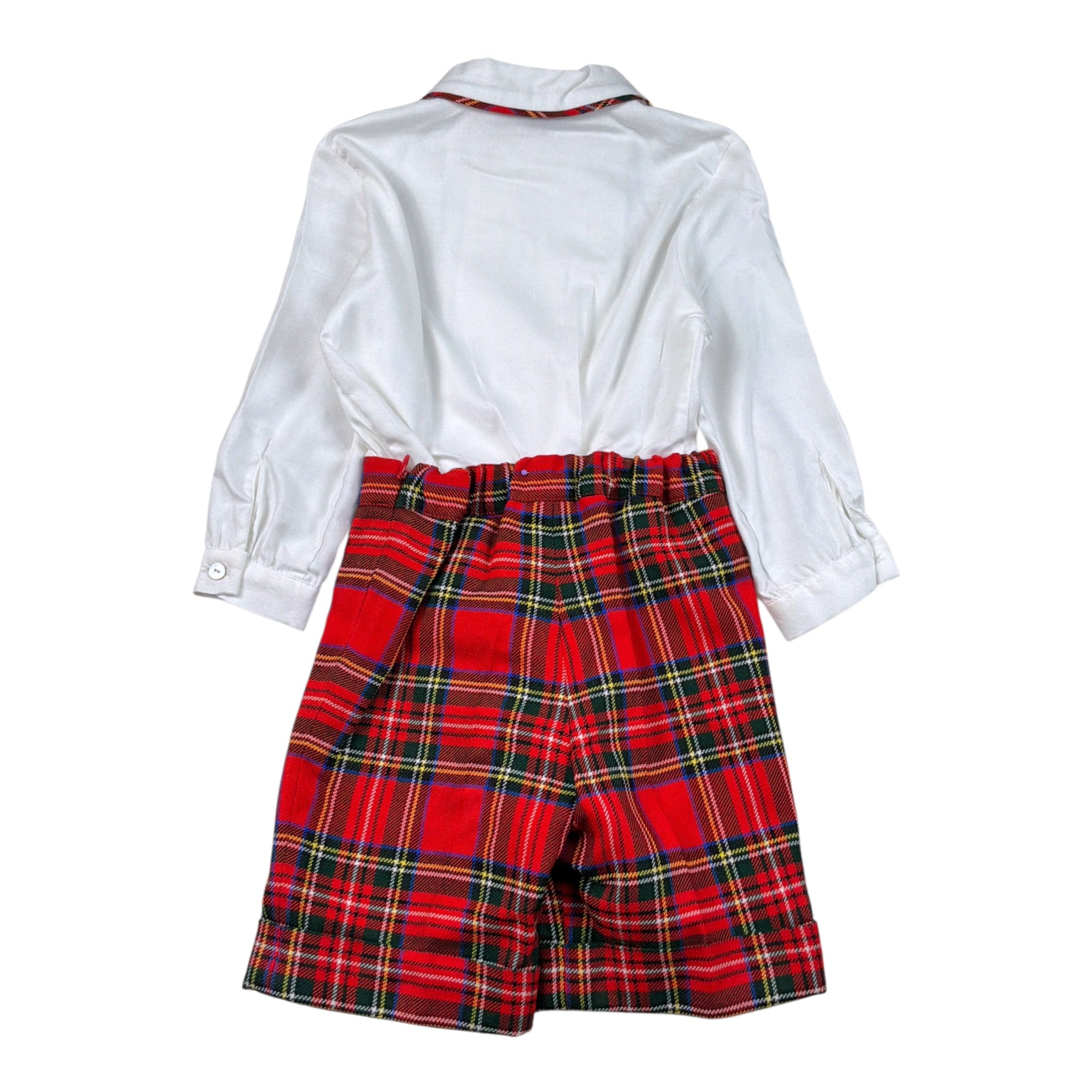 Paio Crippa Completo 2Pz Camicia-Bermuda Bicolore con Fantasia Scozzese Bianco/Rosso per Neonato LAMPONE BIANCO/ROSSO PAIO CRIPPA 