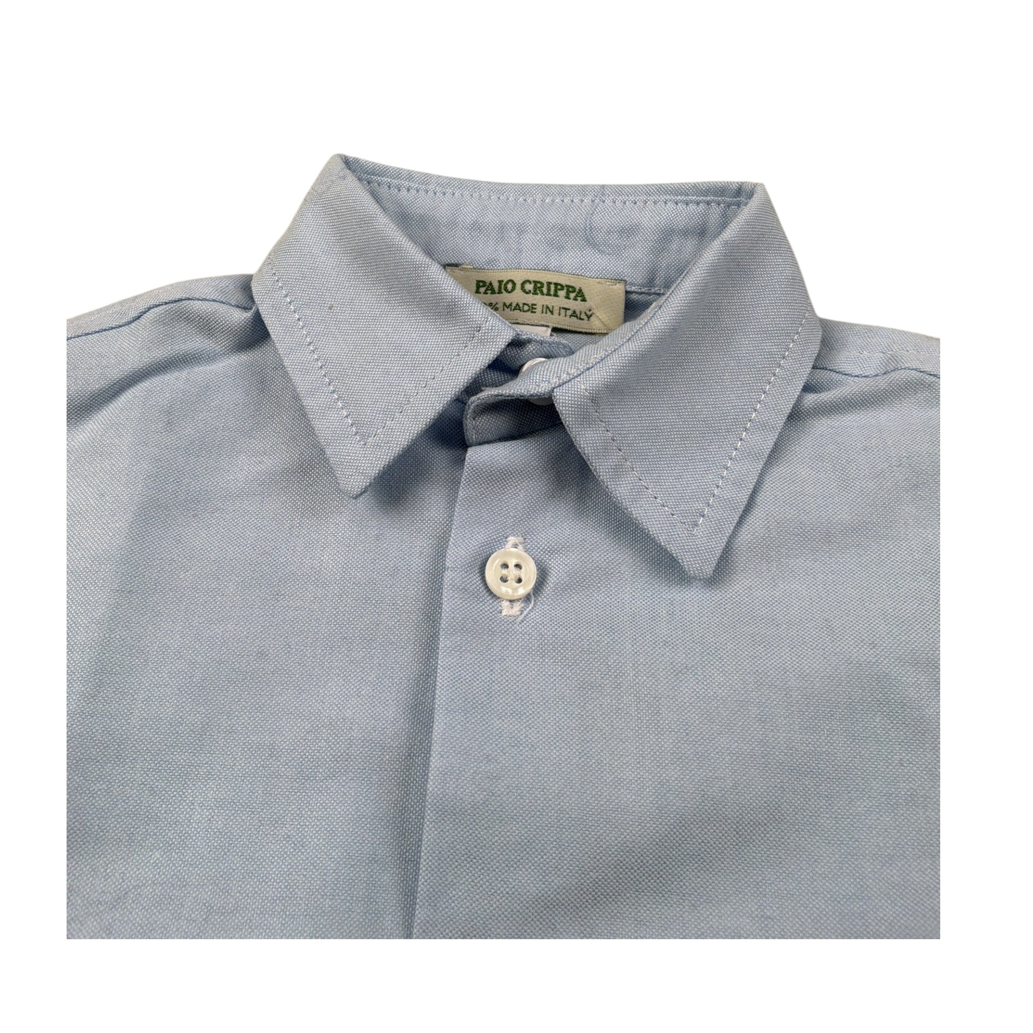 Paio Crippa Camicia Manica Lunga tinta unita Azzurro per Neonato TAMBORO AZZURRO PAIO CRIPPA 