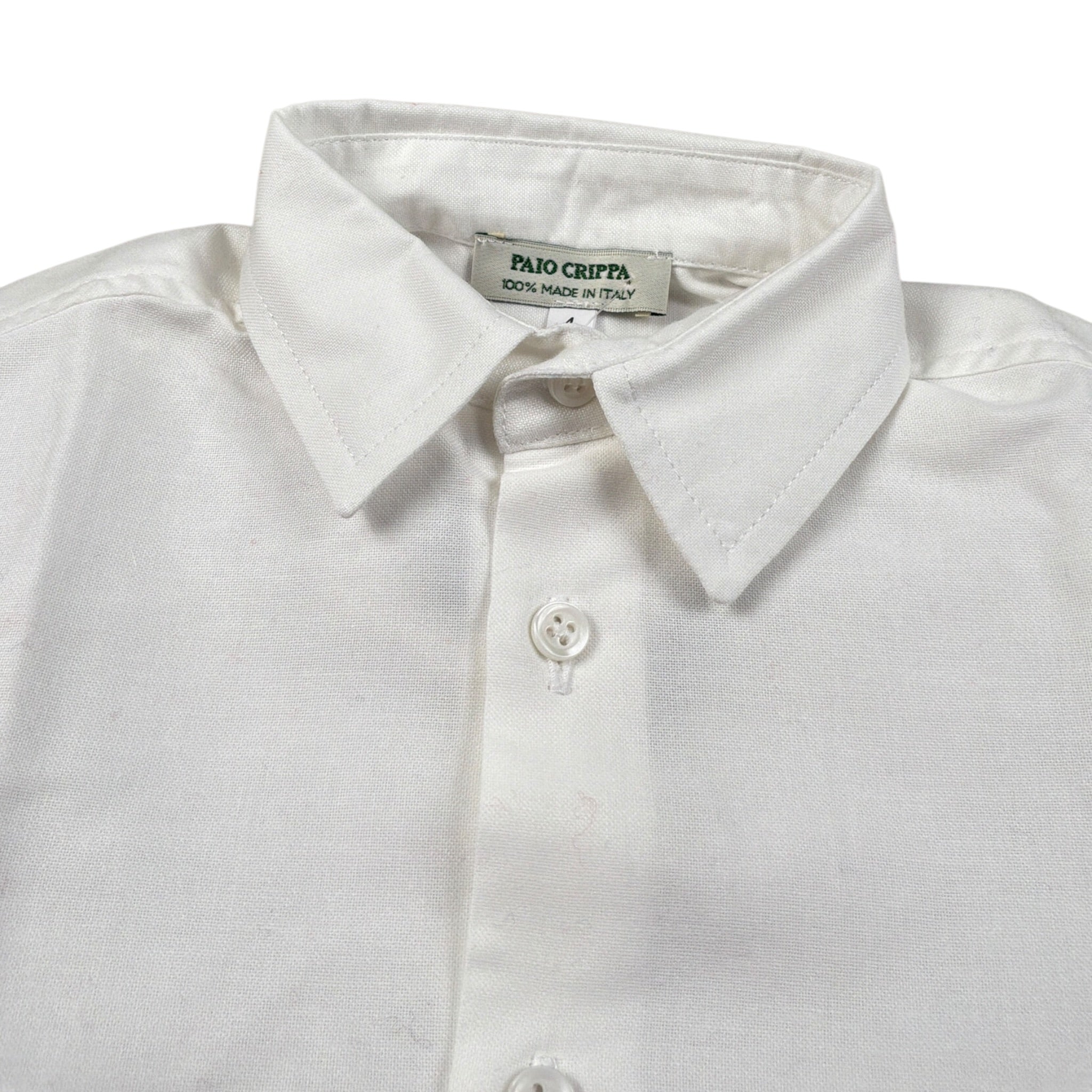 Paio Crippa Camicia Manica Lunga tinta unita Bianco per Neonato TAMBORO BIANCO PAIO CRIPPA 