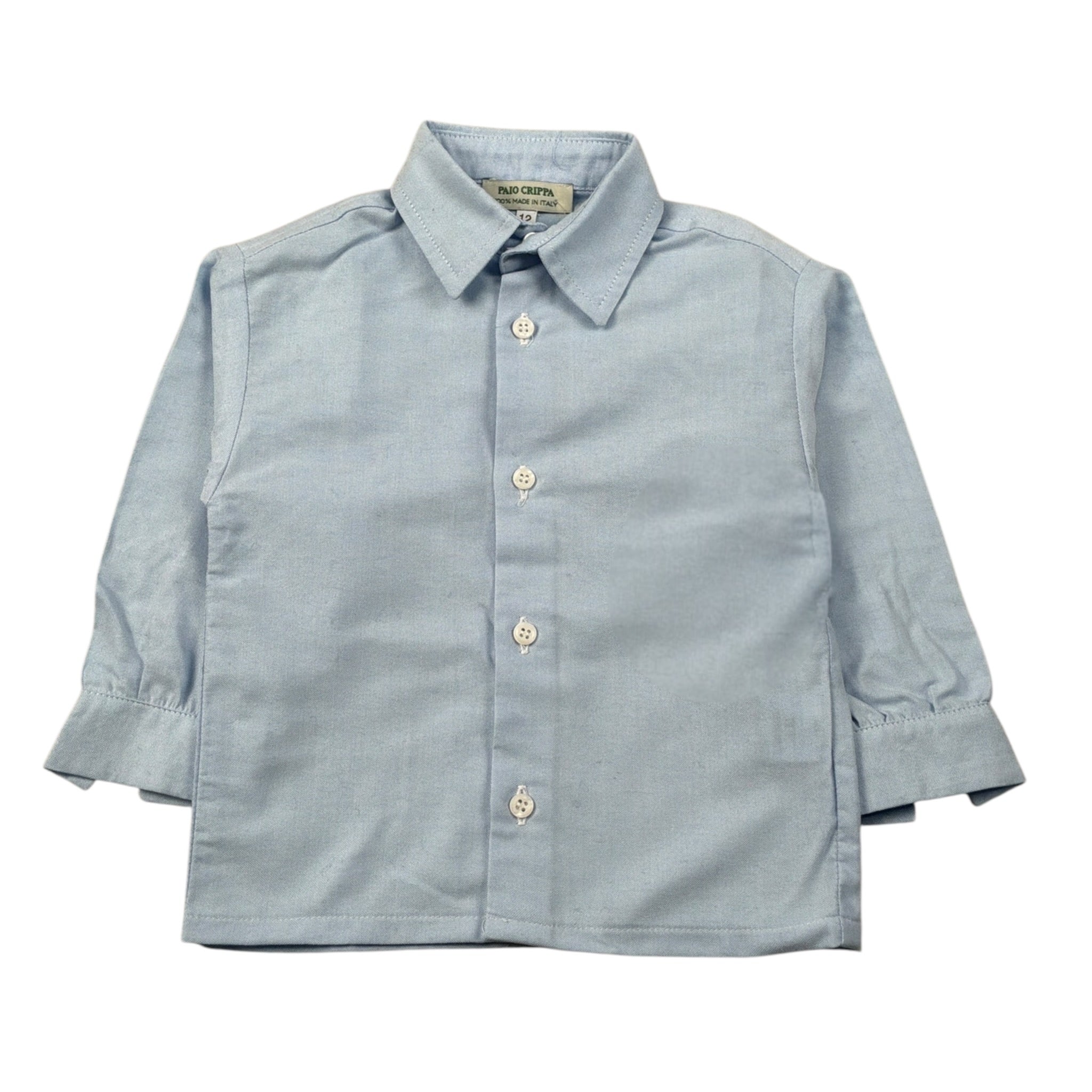 Paio Crippa Camicia Manica Lunga tinta unita Azzurro per Bambino TAMBOROJ AZZURRO PAIO CRIPPA 