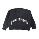Palm Angels Cardigan tinta unita con Stampa Nero per Bambino PBHB004F24KNI00110001 NERO PALM ANGELS 