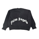 Palm Angels Cardigan tinta unita con Stampa Nero per Bambino PBHB004F24KNI00110001 NERO PALM ANGELS 