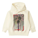 Palm Angels Felpa Chiusa con Cappuccio tinta unita con Stampa Panna per Bambina PGBB015F24 PANNA PALM ANGELS 
