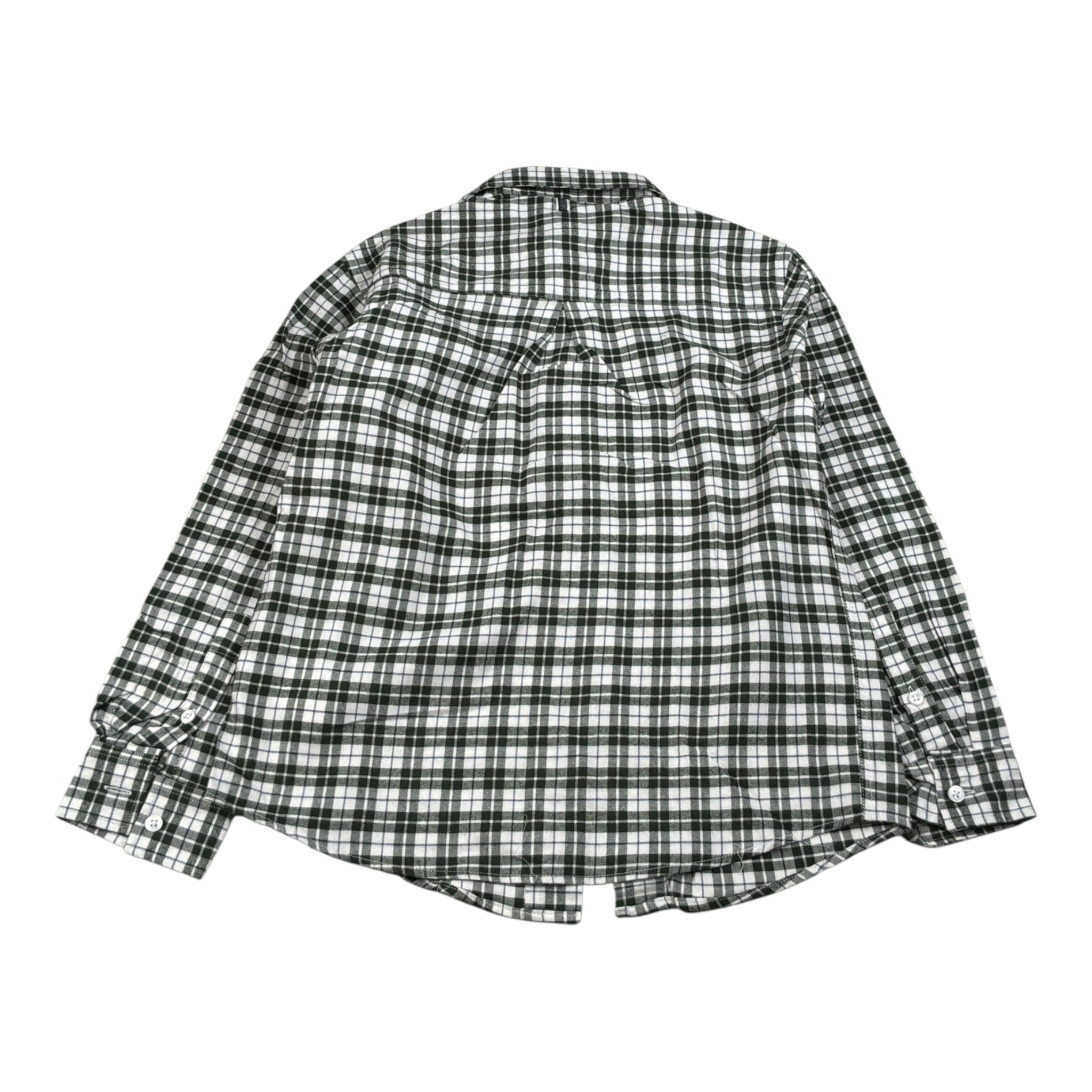 Paolo Pecora Camicia Bicolore con Fantasia A Quadri Bianco/Verde per Bambino PP4104 BIANCO/VERDE PAOLO PECORA 