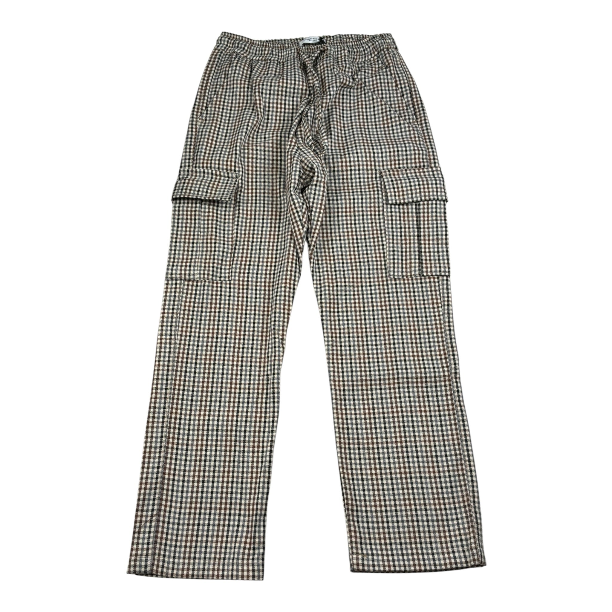 Paolo Pecora Pantalone tinta unita con Fantasia A Quadretti Bianco per Bambino PP4108 BIANCO PAOLO PECORA 