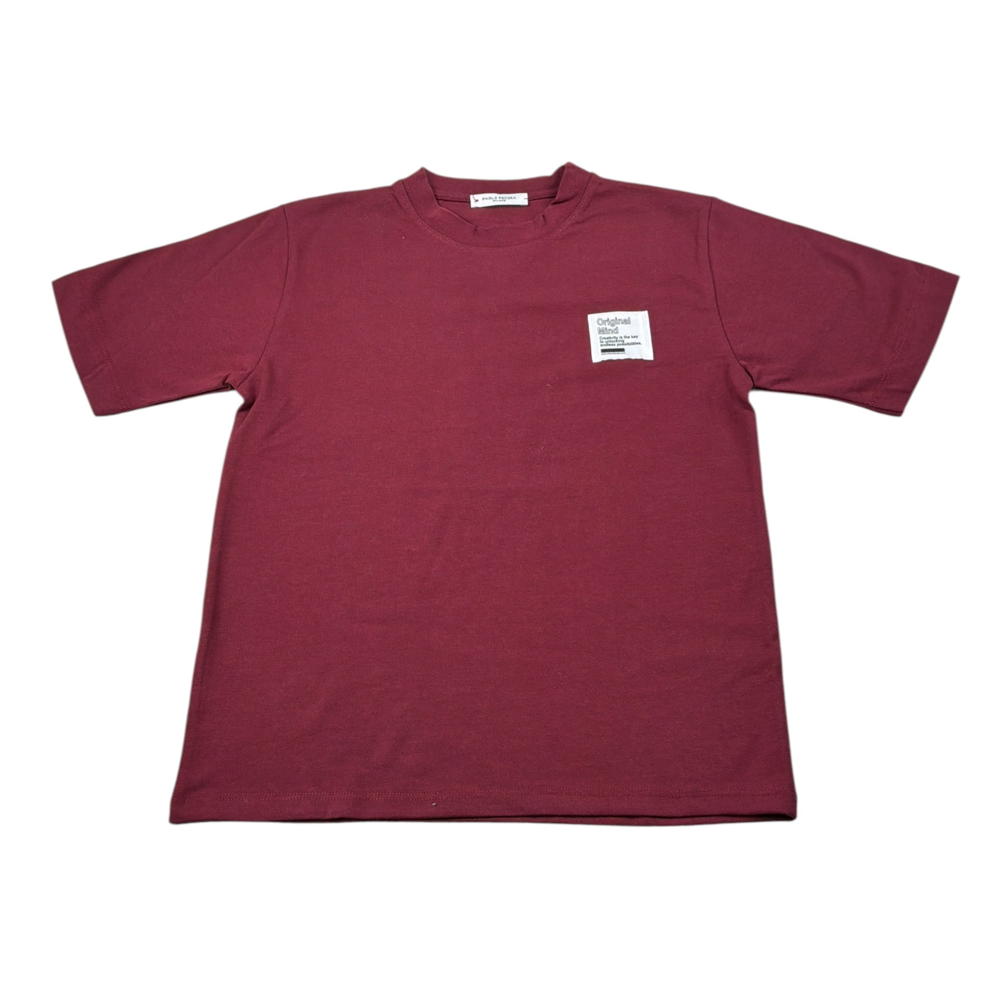 Paolo Pecora T-Shirt Girocollo tinta unita Bordeaux per Bambino PP4124J BORDEAUX PAOLO PECORA 