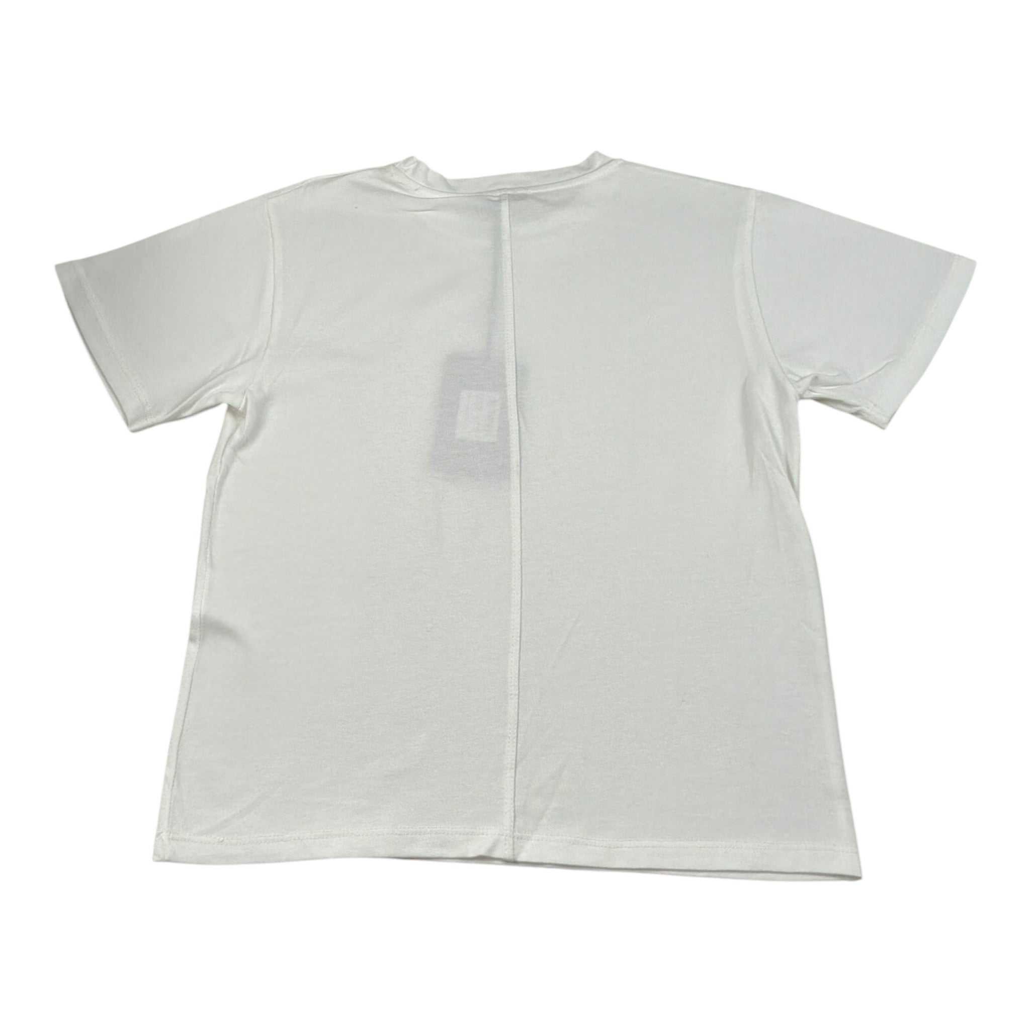 Paolo Pecora T-Shirt Girocollo tinta unita con Logo Bianco per Bambino PP4139X BIANCO PAOLO PECORA 
