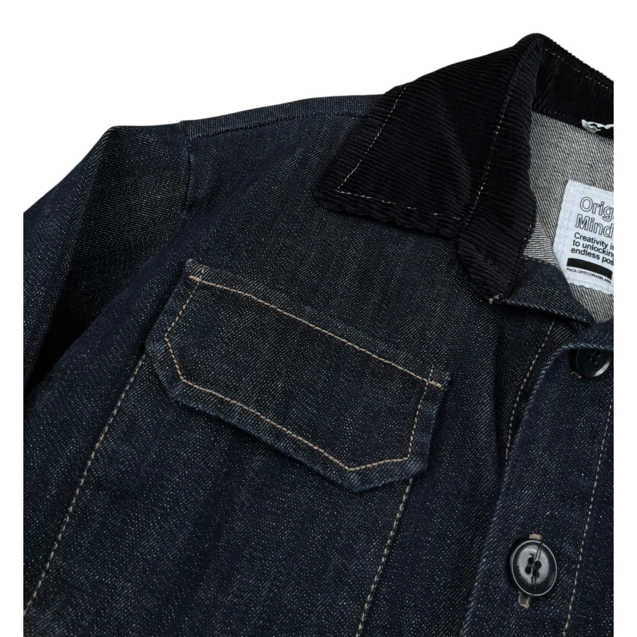 Paolo Pecora Camicia Manica Lunga tinta unita In Denim Blu per Bambino PP4146 BLU PAOLO PECORA 