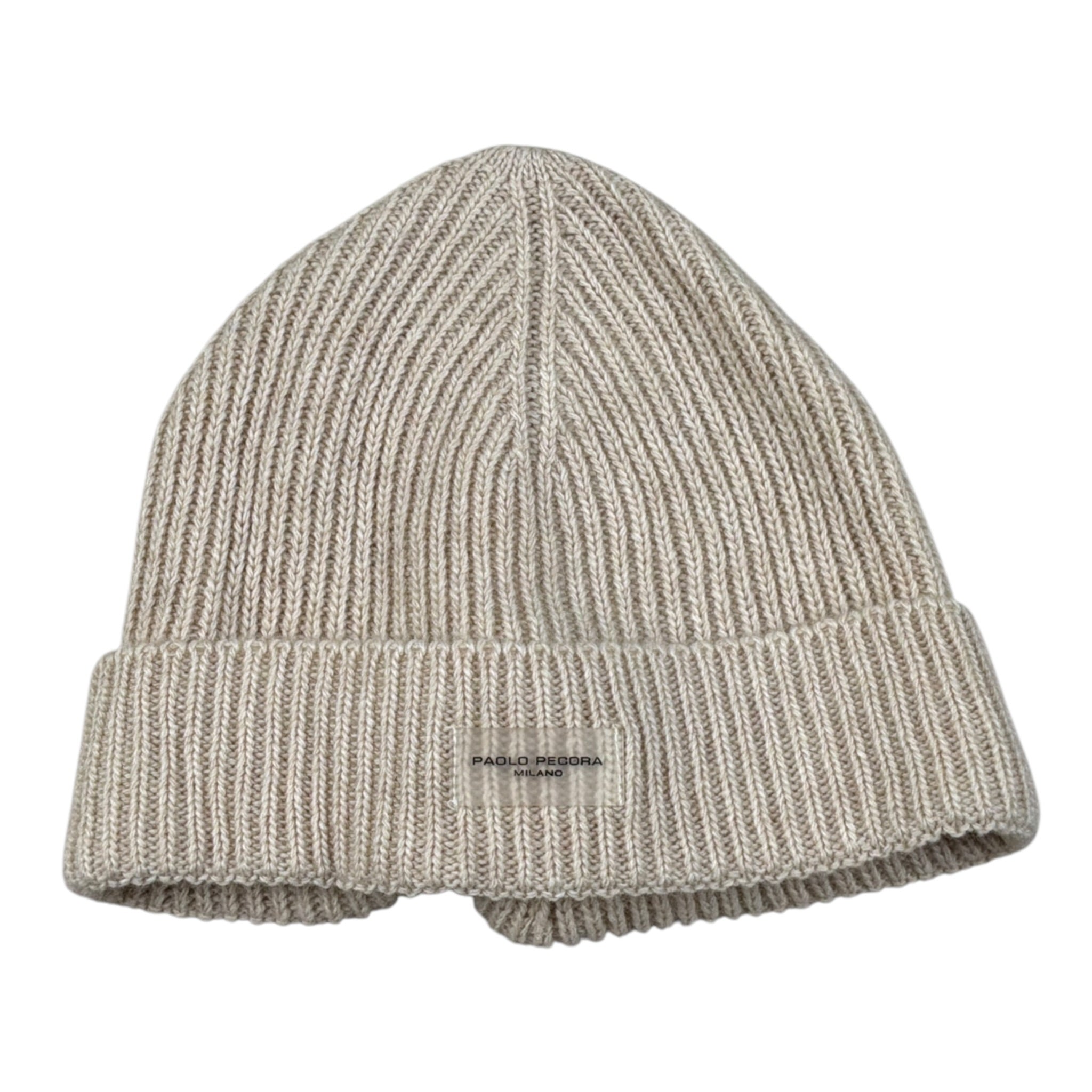 Paolo Pecora Cappello tinta unita con Logo Beige per Bambino PP41644 BEIGE PAOLO PECORA 