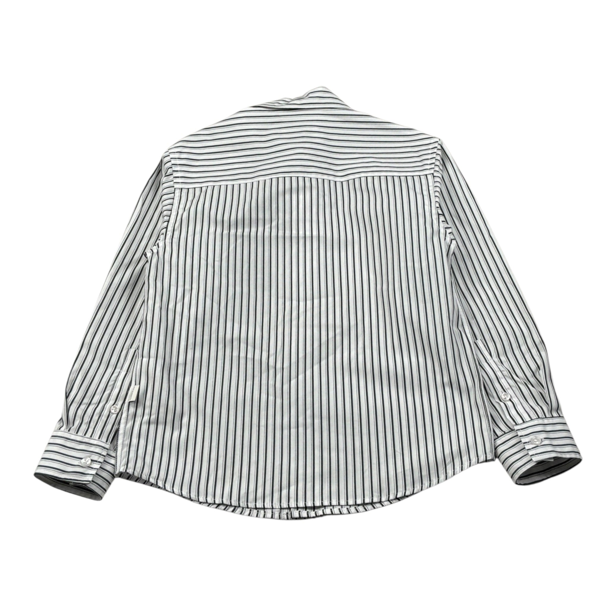 Paolo Pecora Camicia Manica Lunga Fantasia A Righe Bianco/Nero per Bambino PP4455 BIANCO/NERO PAOLO PECORA 
