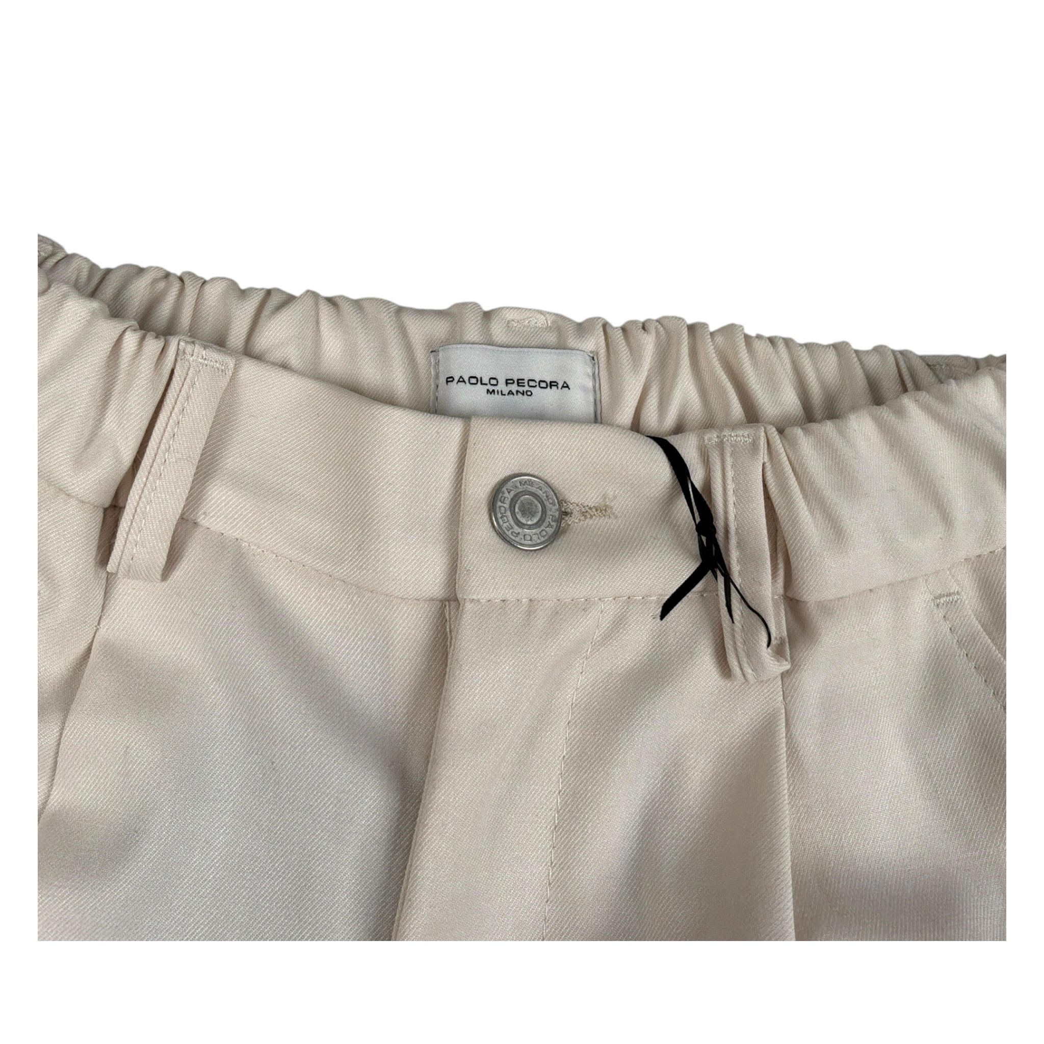 Paolo Pecora Pantalone tinta unita con Elastico In Vita Panna per Bambino PP4483 PANNA PAOLO PECORA 