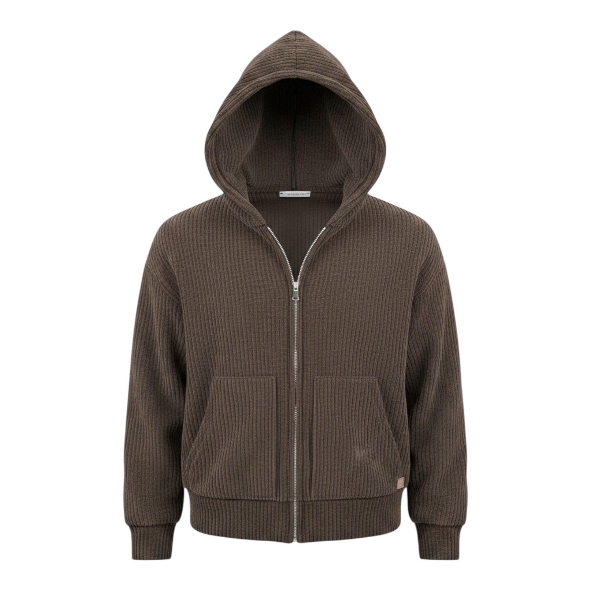 Paolo Pecora Felpa tinta unita con Cappuccio E Zip Marrone per Bambino PP4500 MARRONE PAOLO PECORA 