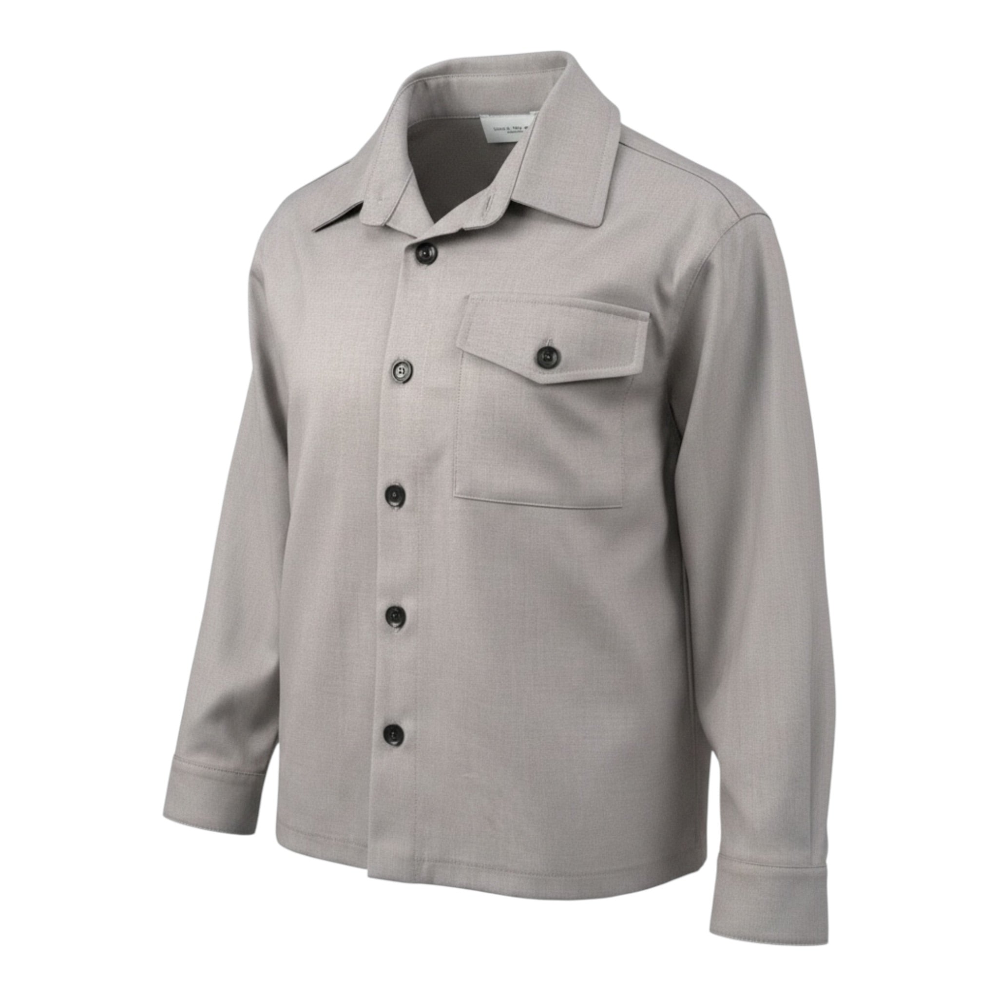 Paolo Pecora Camicia tinta unita con Bottoni Grigio per Bambino PP4502 GRIGIO PAOLO PECORA 