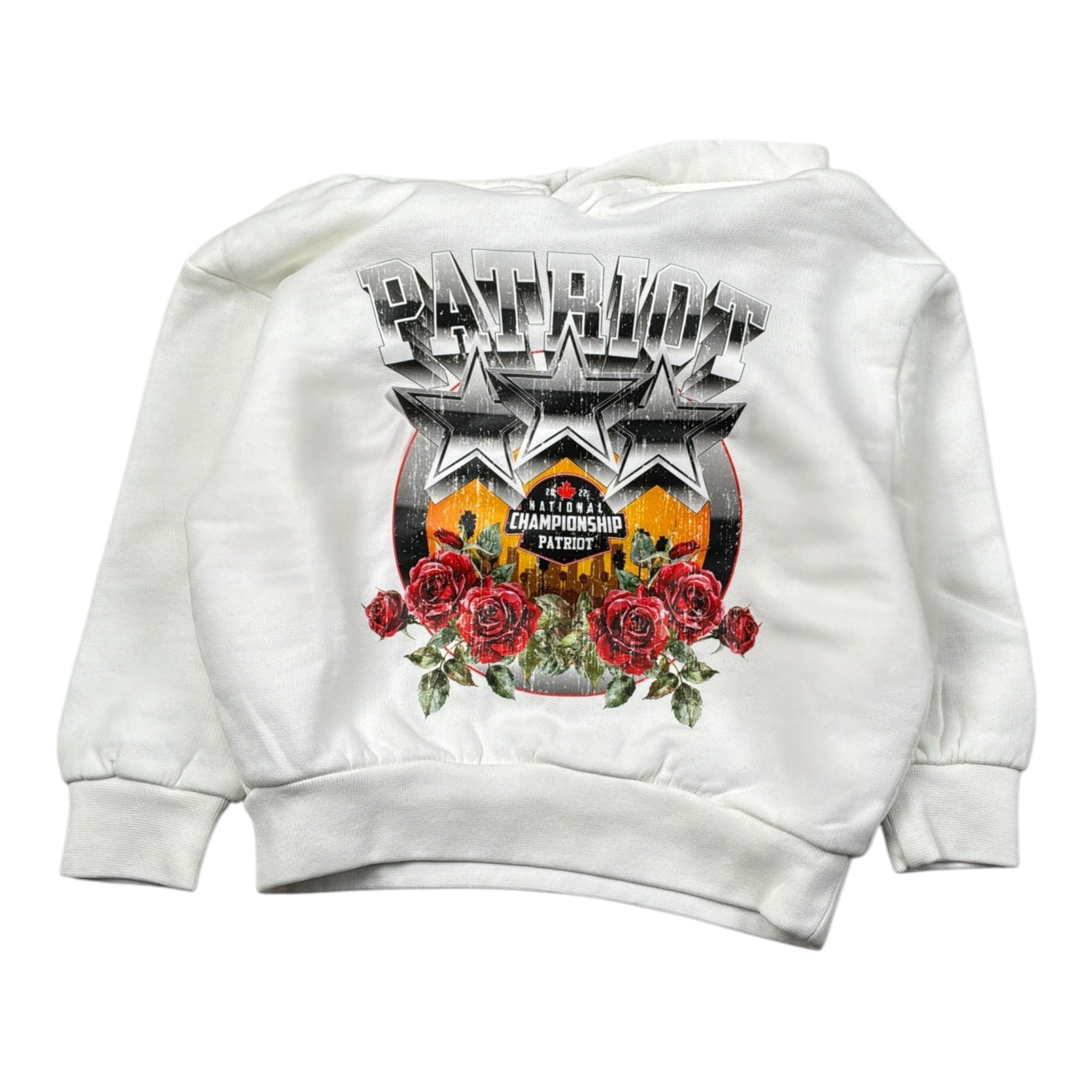 Patriot Felpa tinta unita con Cappuccio E Stampa Bianco per Neonato PFE039N BIANCO PATRIOT 
