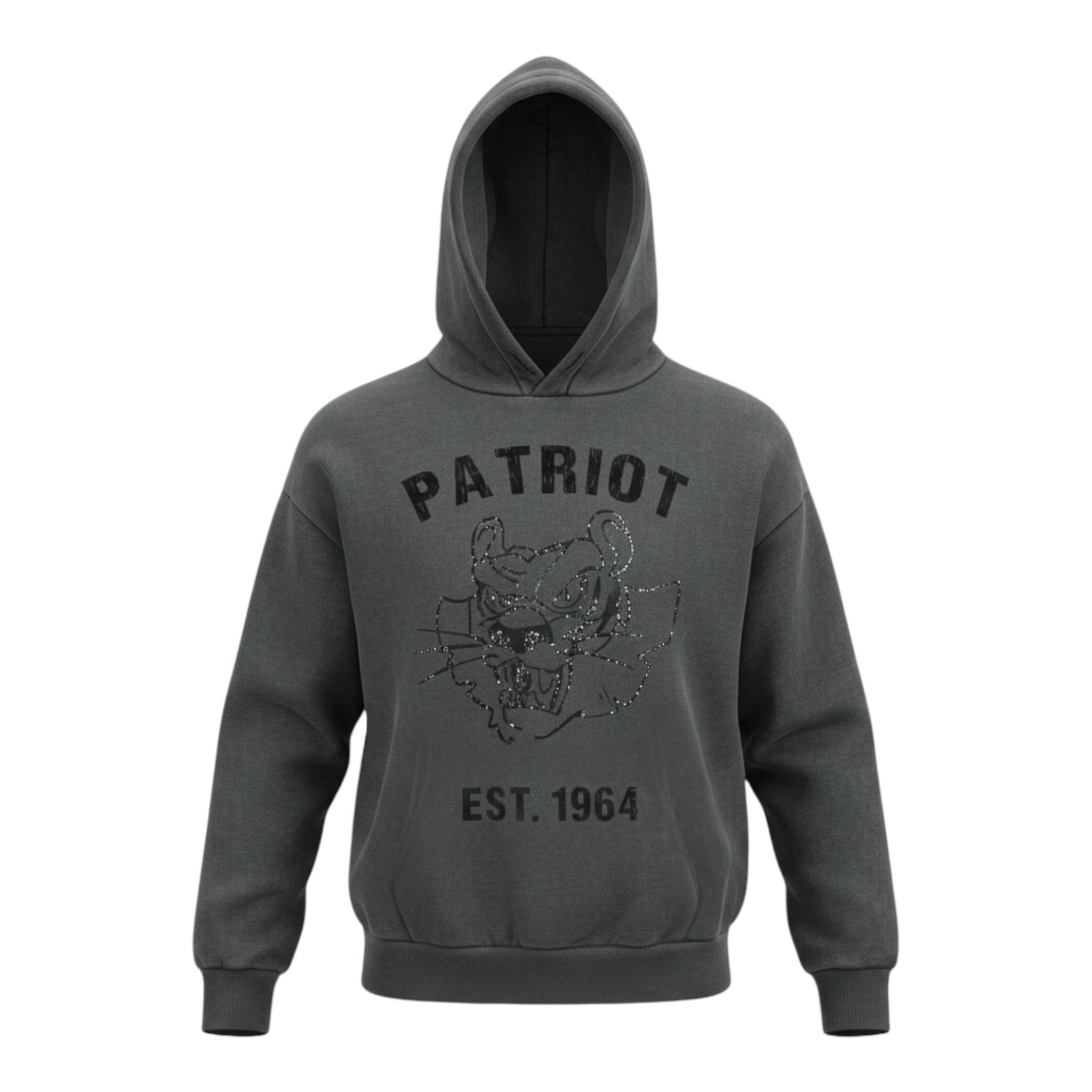 Patriot Felpa tinta unita con Stampa E Cappuccio Grigio per Bambino PFE040X GRIGIO PATRIOT 