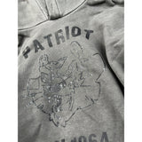 Patriot Felpa tinta unita con Stampa E Cappuccio Grigio per Bambino PFE040X GRIGIO PATRIOT 