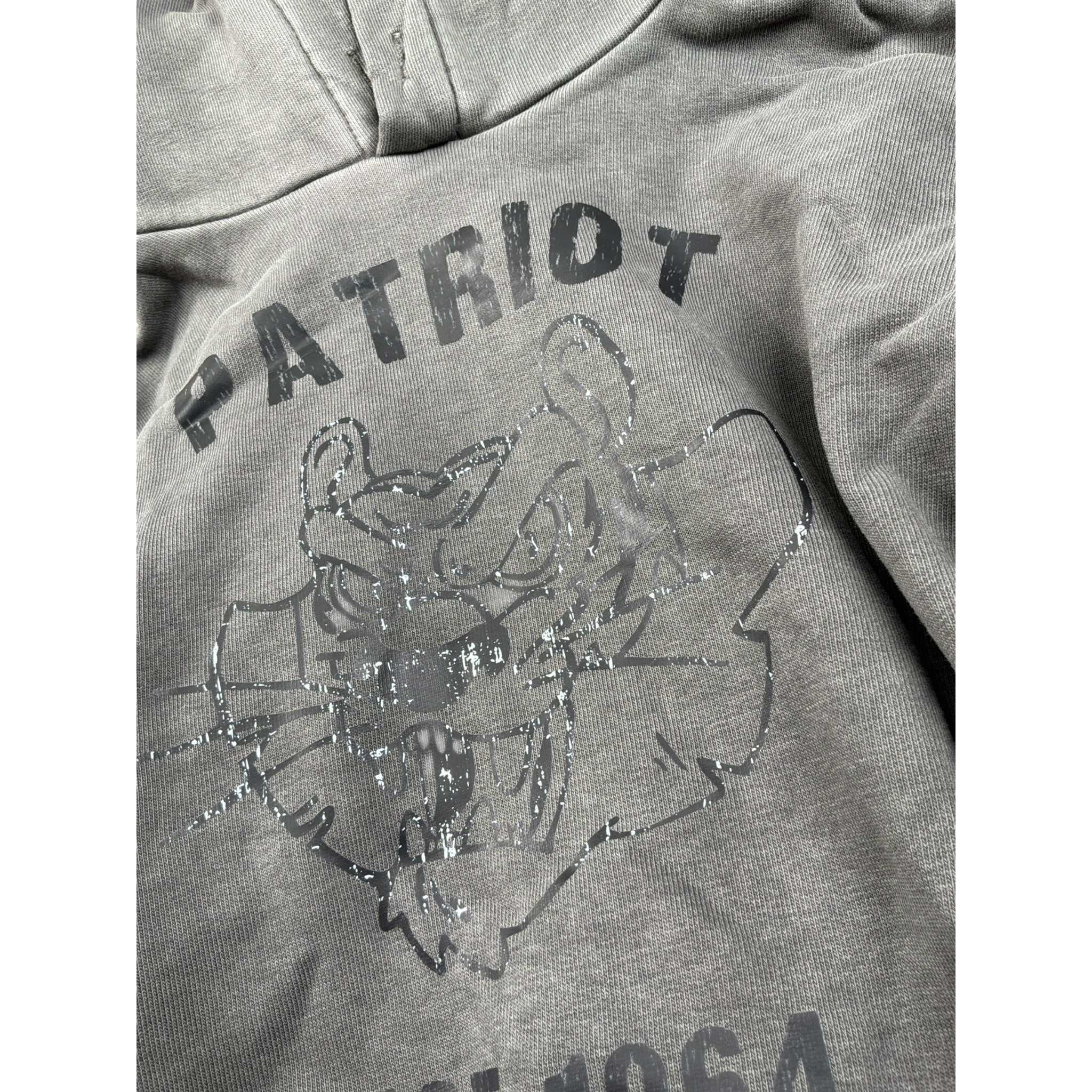 Patriot Felpa tinta unita con Stampa E Cappuccio Grigio per Bambino PFE040X GRIGIO PATRIOT 
