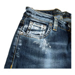 Patriot Jeans tinta unita con Strappi Blu per Bambino PJ5F2WBK18 BLU PATRIOT 