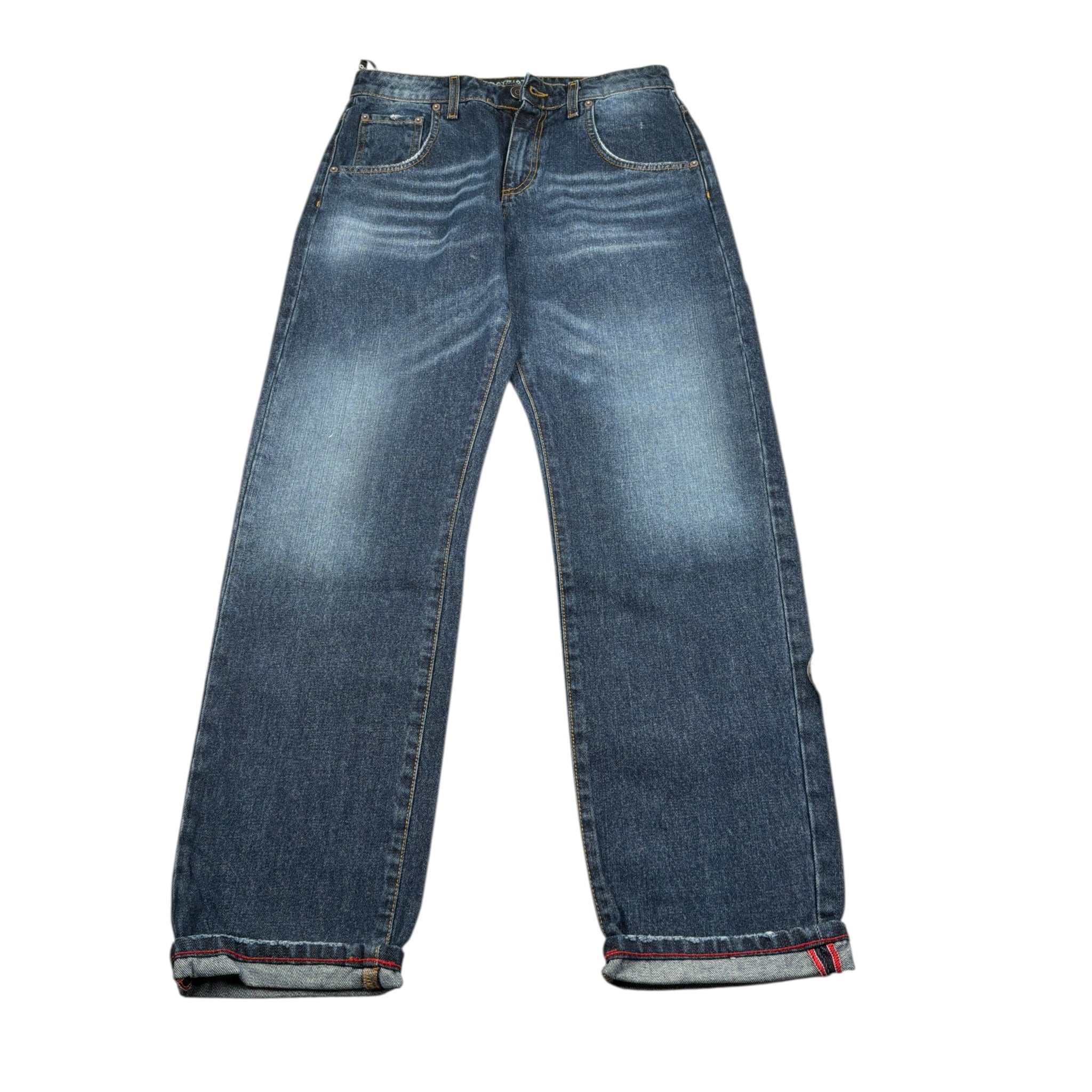 Patriot Jeans tinta unita con Strappi Blu per Bambino PJ5F2WPBK27 BLU PATRIOT 