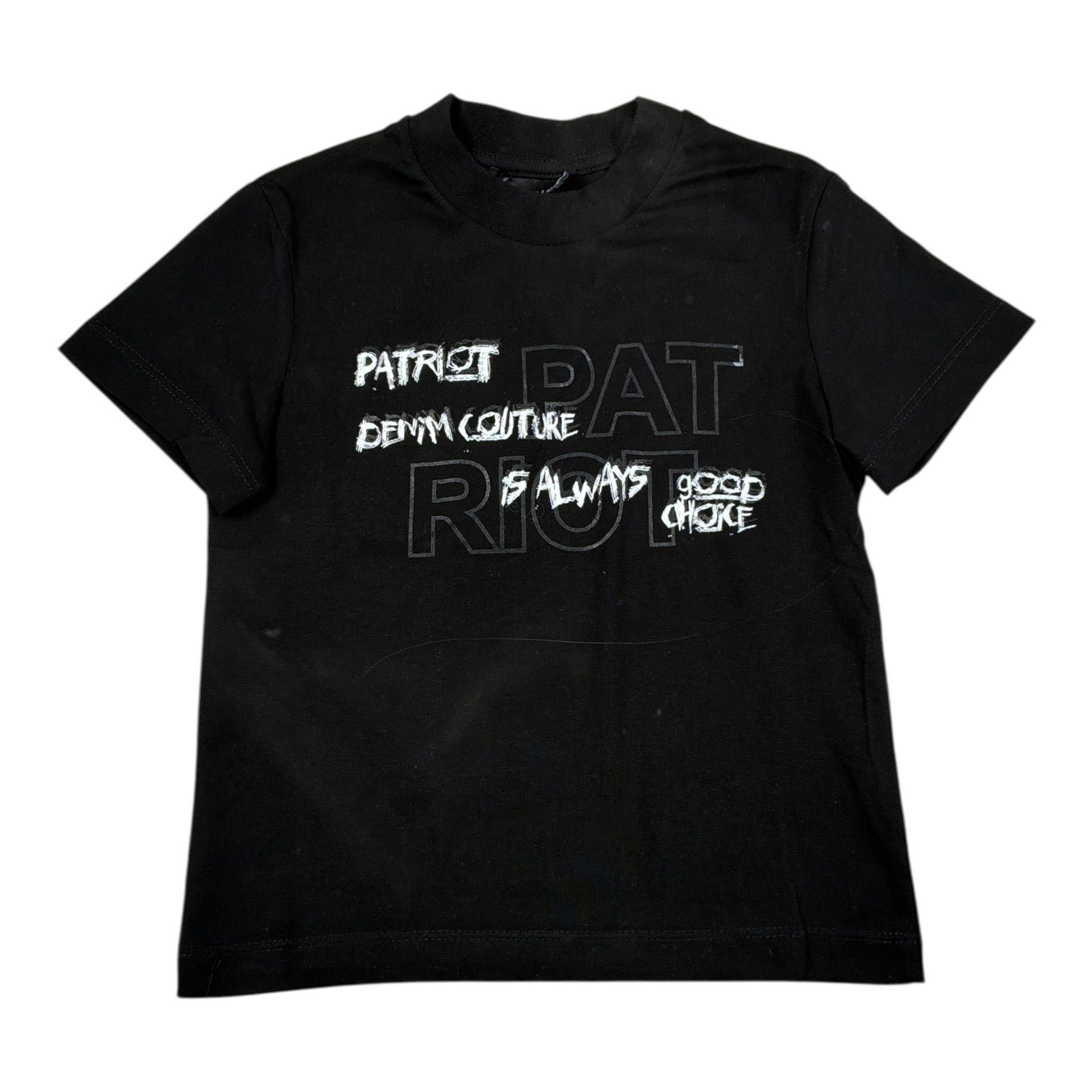 Patriot T-Shirt tinta unita con Stampa Nero per Bambino PTS0100 NERO PATRIOT 