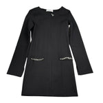 Patrizia Pepe Abito tinta unita Manica Lunga Nero per Bambina 7A0566 NERO PATRIZIA PEPE 