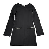 Patrizia Pepe Abito tinta unita Manica Lunga Nero per Bambina 7A0566 NERO PATRIZIA PEPE 