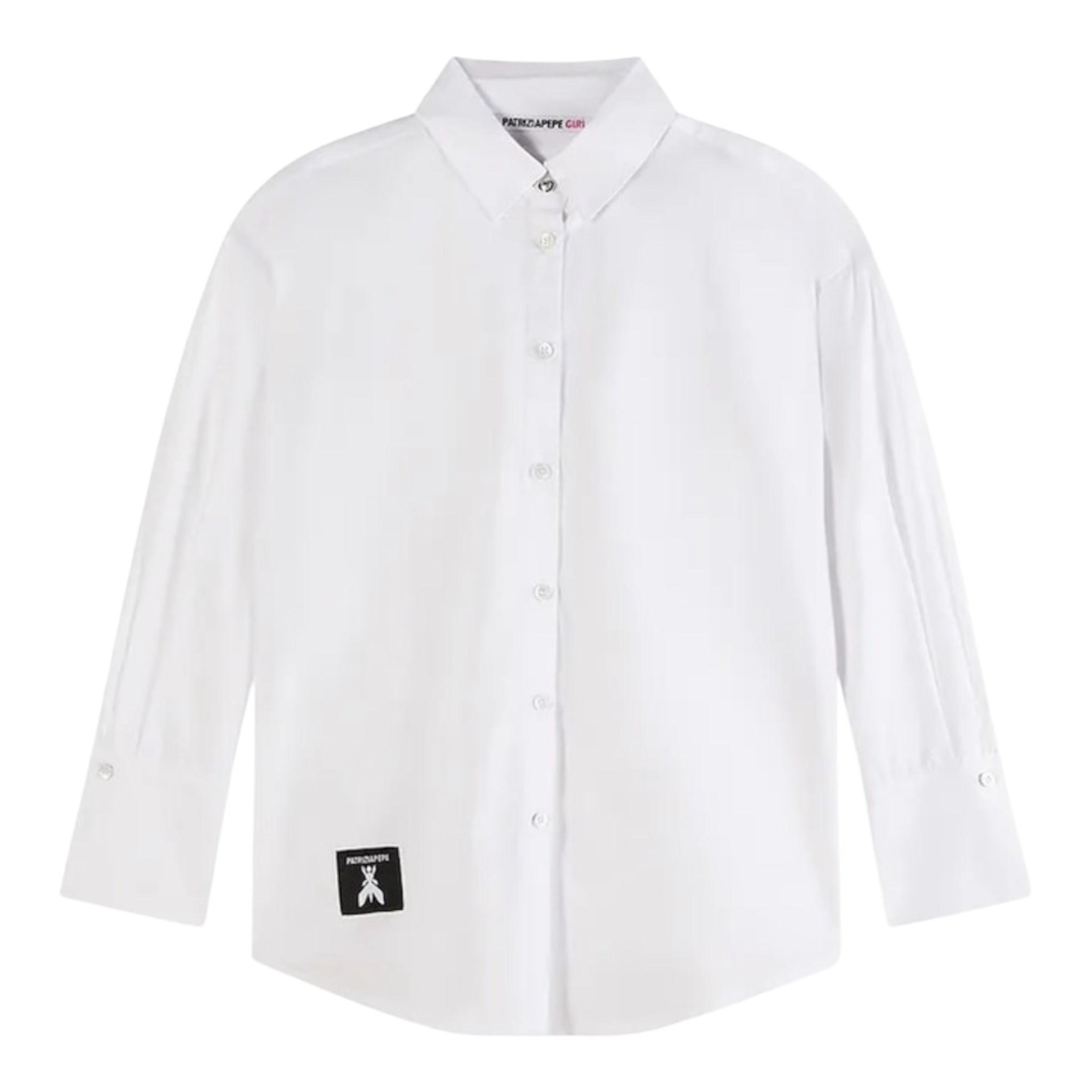 Patrizia Pepe Camicia tinta unita Manica Lunga Bianco per Bambina 7C0249 BIANCO PATRIZIA PEPE 
