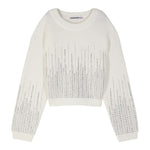 Patrizia Pepe Maglia tinta unita con Brillantini Panna per Bambina 7K0059XX PANNA PATRIZIA PEPE 
