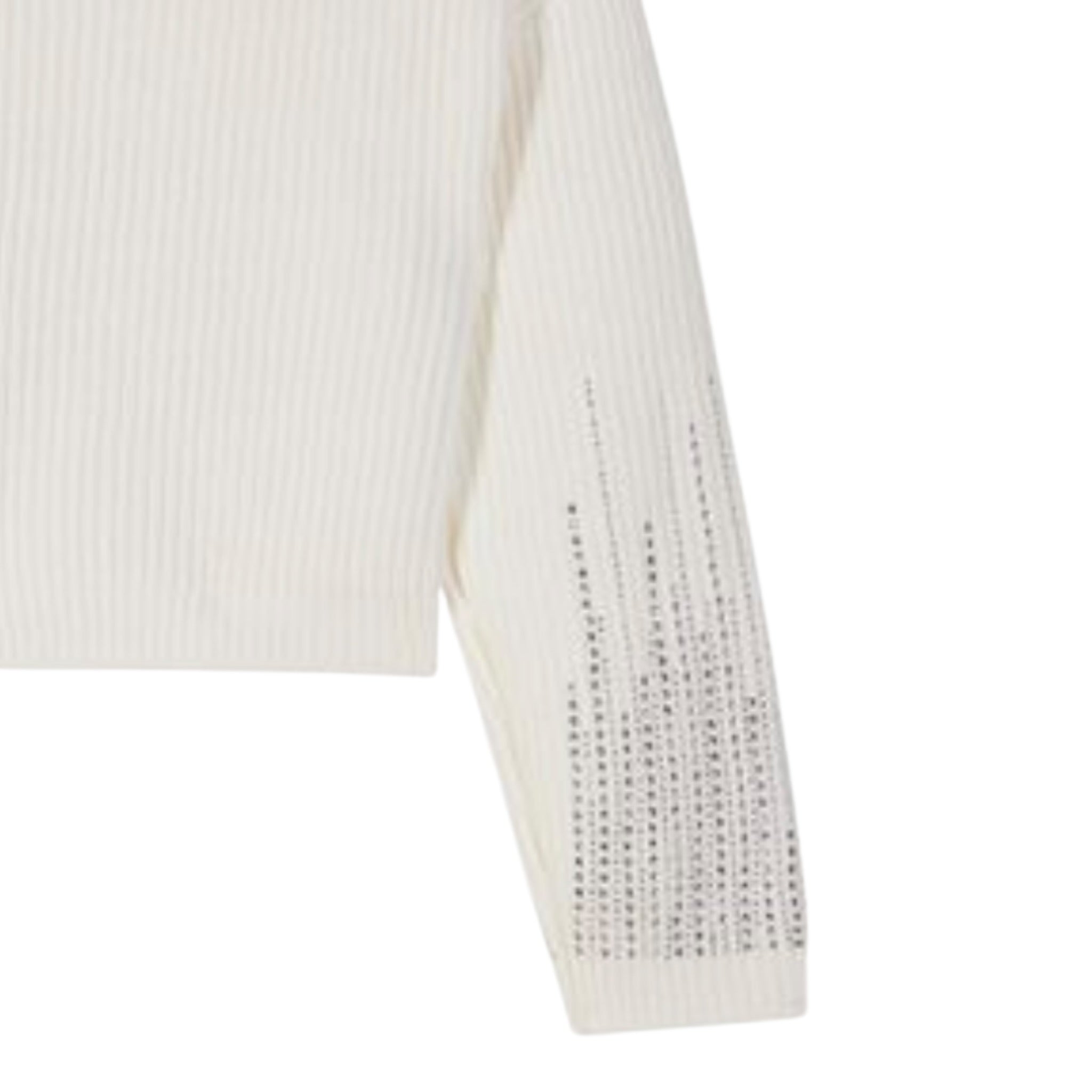 Patrizia Pepe Maglia tinta unita con Brillantini Panna per Bambina 7K0059XX PANNA PATRIZIA PEPE 