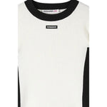 Patrizia Pepe Maglia tinta unita con Profili In Contrasto Bianco per Bambina 7K0063X BIANCO PATRIZIA PEPE 