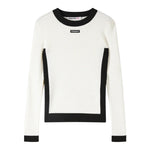 Patrizia Pepe Maglia tinta unita con Profili In Contrasto Bianco per Bambina 7K0063XX BIANCO PATRIZIA PEPE 