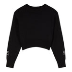 Patrizia Pepe Maglia Girocollo tinta unita con Stampa Logo Nero per Bambina 7K0069 NERO PATRIZIA PEPE 