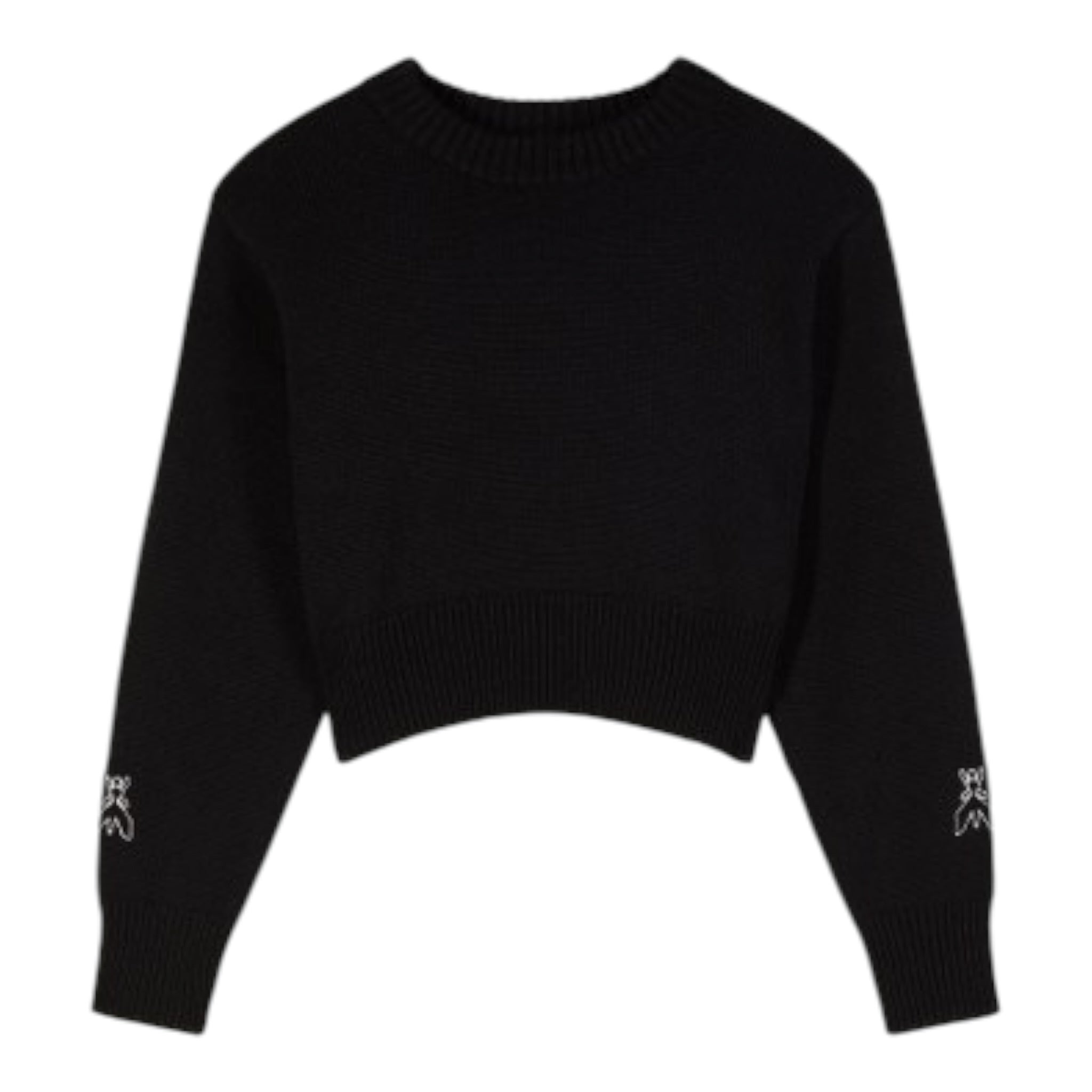 Patrizia Pepe Maglia Girocollo tinta unita con Stampa Logo Nero per Bambina 7K0069 NERO PATRIZIA PEPE 