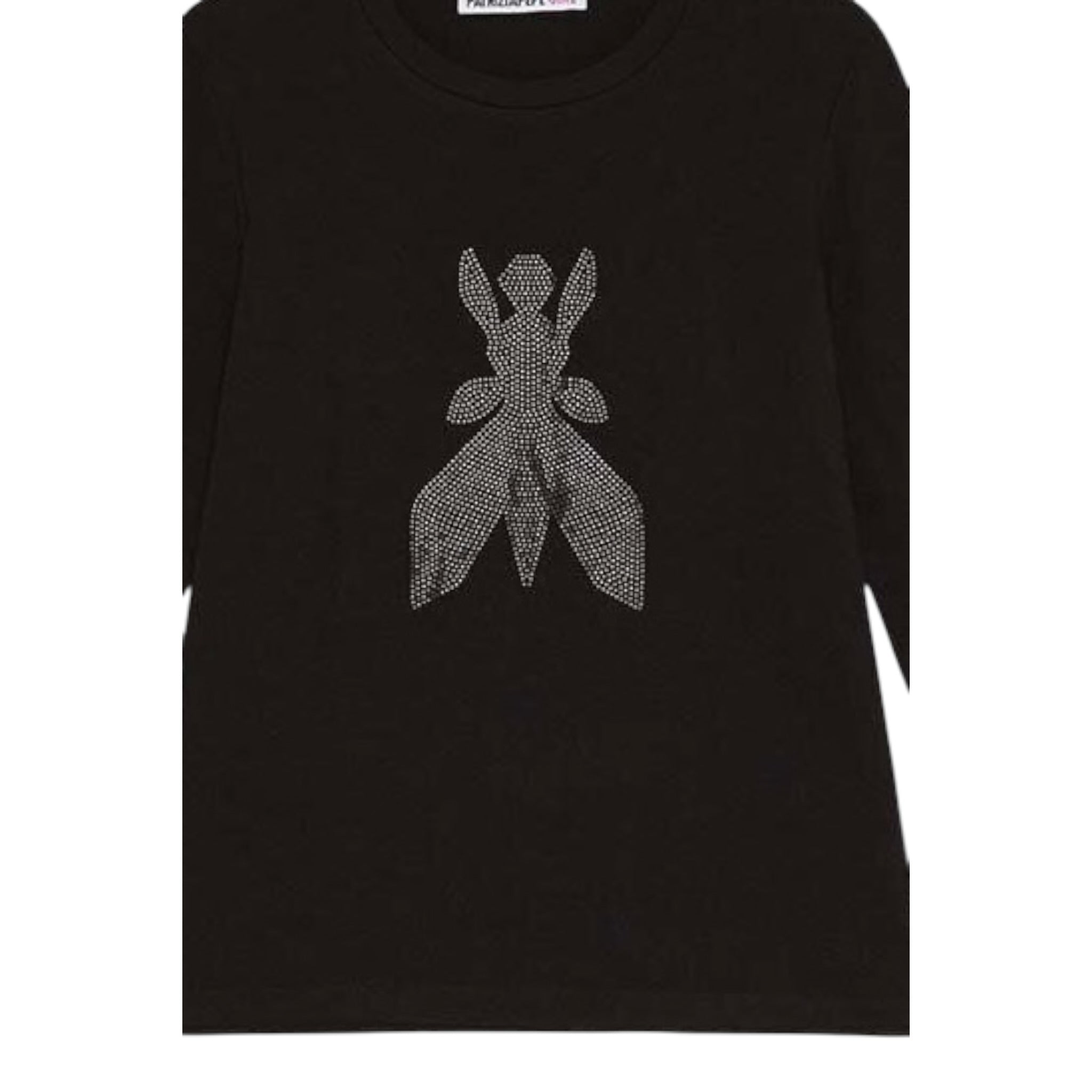 Patrizia Pepe Shirt tinta unita con Brillantini Nero per Bambina 7M0752 NERO PATRIZIA PEPE 