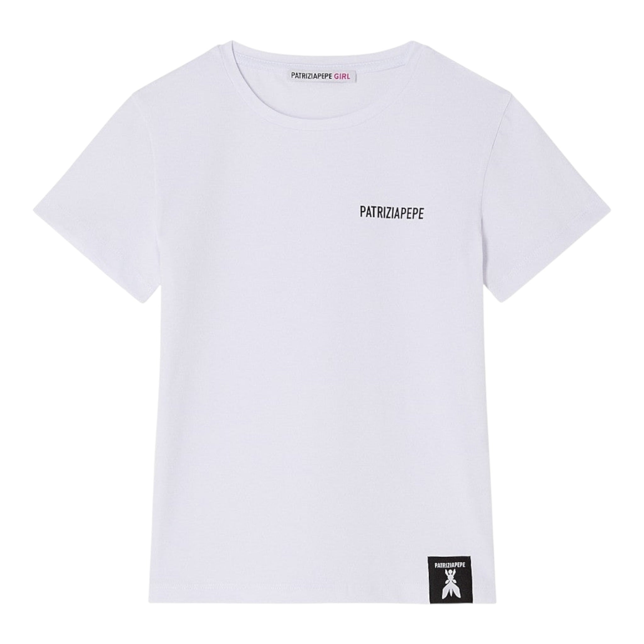 Patrizia Pepe T-Shirt tinta unita con Stampa Bianco per Bambina 7M0861 BIANCO PATRIZIA PEPE 