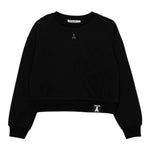Patrizia Pepe Felpa tinta unita con Stampa Nero per Bambina 7M0932XX NERO PATRIZIA PEPE 