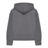 Patrizia Pepe Felpa tinta unita con Cappuccio E Stampa Grigio per Bambina 7M0934 GRIGIO PATRIZIA PEPE 