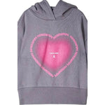 Patrizia Pepe Felpa tinta unita con Cappuccio E Stampa Grigio per Bambina 7M0934 GRIGIO PATRIZIA PEPE 