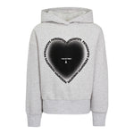 Patrizia Pepe Felpa tinta unita con Cappuccio E Stampa Grigio per Bambina 7M0934XX GRIGIO PATRIZIA PEPE 