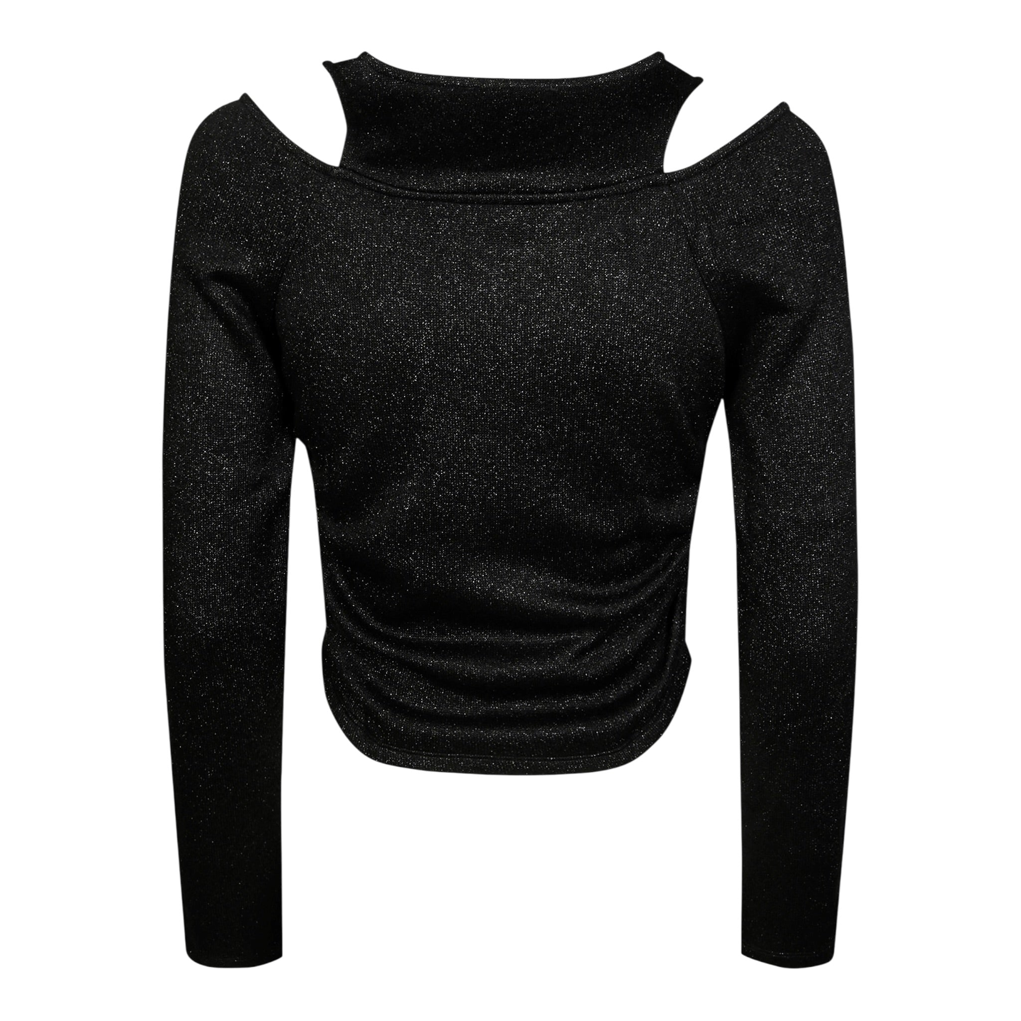 Patrizia Pepe Maglia tinta unita con Logo Nero per Bambina 7M0939 NERO PATRIZIA PEPE 