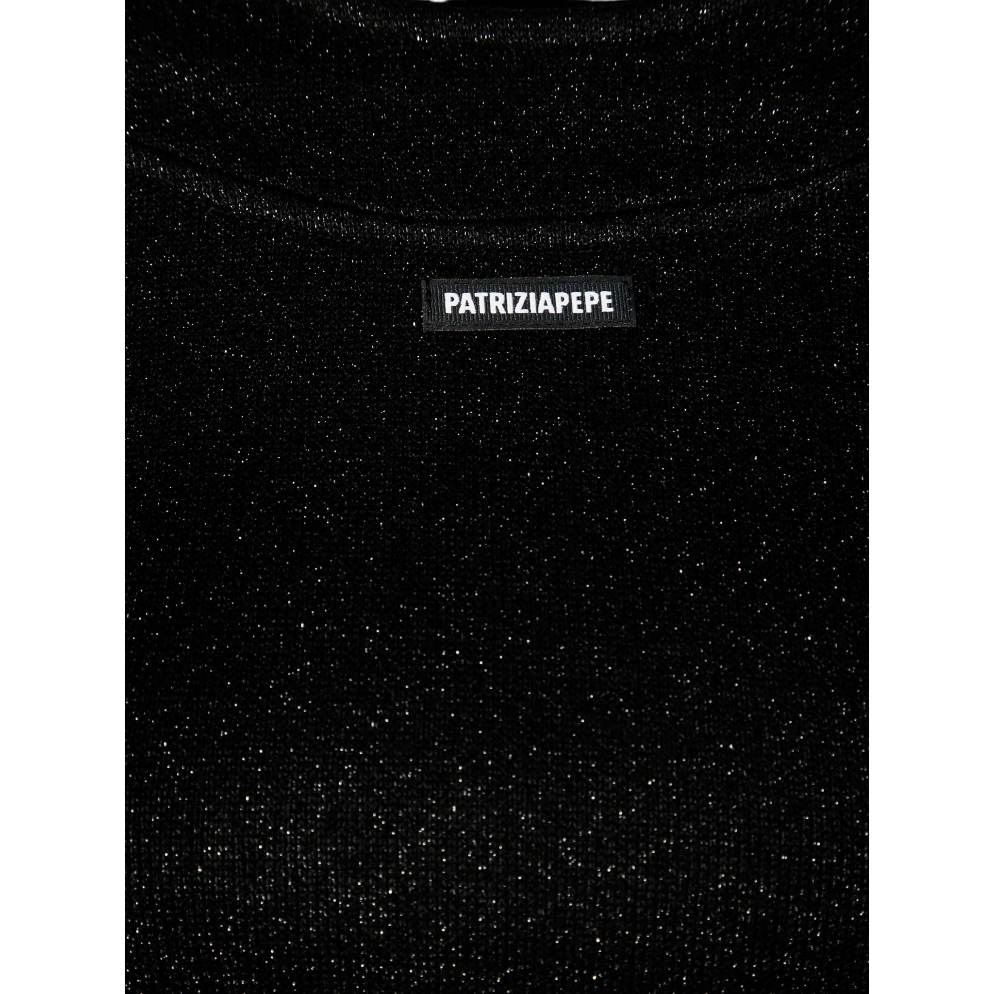 Patrizia Pepe Maglia tinta unita con Logo Nero per Bambina 7M0939 NERO PATRIZIA PEPE 