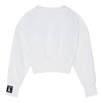 Patrizia Pepe Felpa Chiusa Girocollo tinta unita Bianco per Bambina 7M0946XX BIANCO PATRIZIA PEPE 