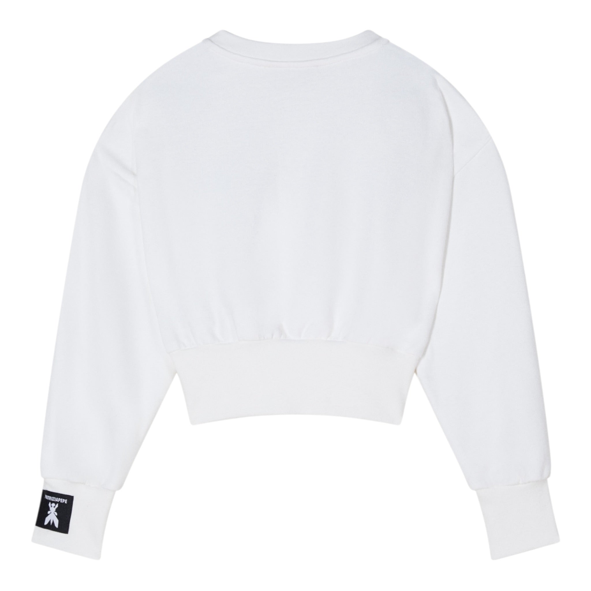 Patrizia Pepe Felpa Chiusa Girocollo tinta unita Bianco per Bambina 7M0946XX BIANCO PATRIZIA PEPE 